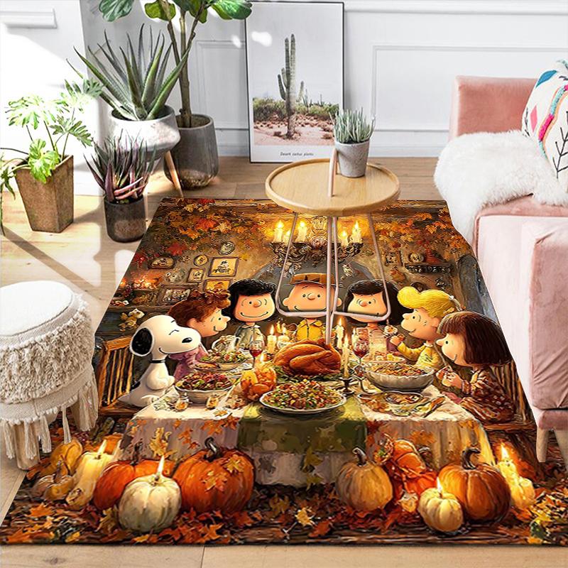 1Pc Pumpkin Parade Moonlight Rug Office Carpet Indoor Outdoor Doormat Nonslip Soft And Comfortable Living Room Christmas Halloween Gift D918101