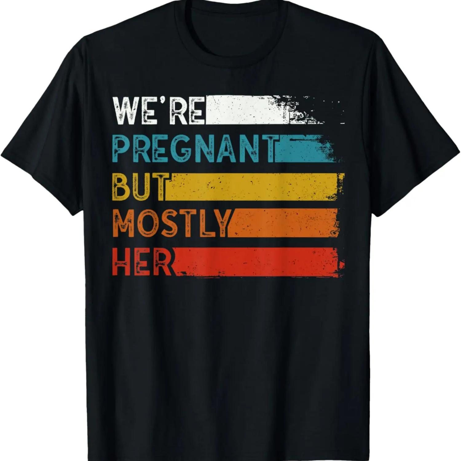 

Забавная футболка для беременных Мы беременны, но в основном ее будущий папа XXXXXL чёрный