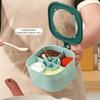 Leak-proof Multi Compartment Spice Box Push-type Seasoning Storage Box Condiment Container  Picnic