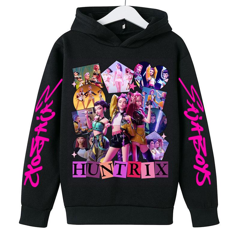 

Girls Fashion Casual Sweatshirt Movie New Kids K-Pop Demon Hunters Hooded Tops Toddler Girl Clothes KPop DeCasual Girls Clothing 100