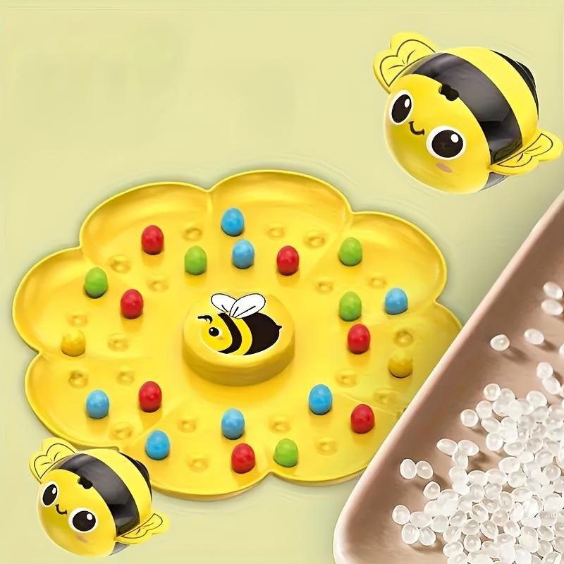 Magnetic Bee and Sugar Bean Picking Toy,Parent-Child Interactive Learning Game,Includes Bees,Ladybugs,and Colorful Beads,Educational Magnetic Activity