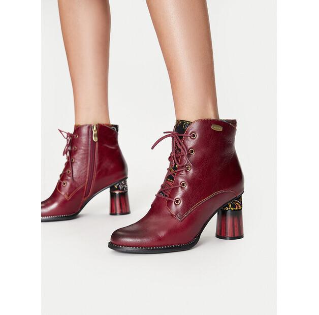 Ботильоны Laura Vita Gucstoo 41 бордового цвета