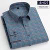 Pánská kostkovaná košile s dlouhým rukávem - Čistá bavlna, kartáčovaná, Podzimní/zimní kolekce
