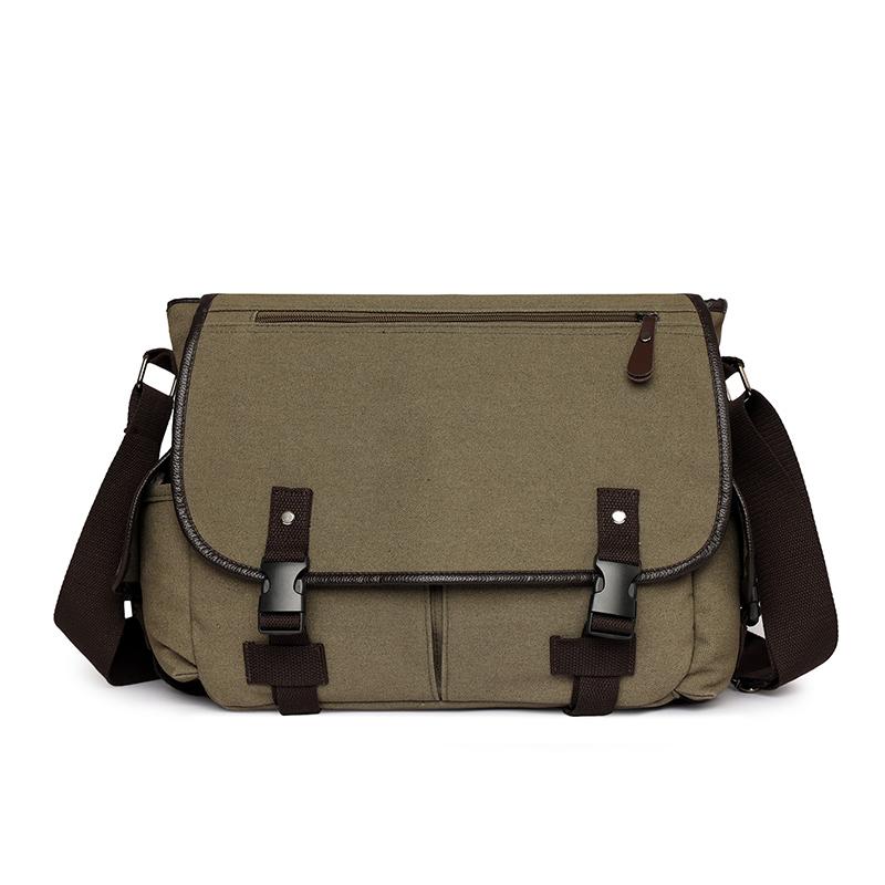Men's Canvas Shoulder Bag Large Capacity Crossbody Bag
