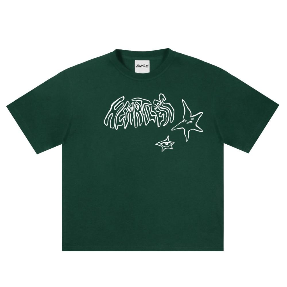 Harajuku Oversized Streetwear Herrenbekleidung Heartless Grafik Sternenprint T-Shirt Baumwolle Hip Hop Punk Kurzarm Top Gothic Y2k