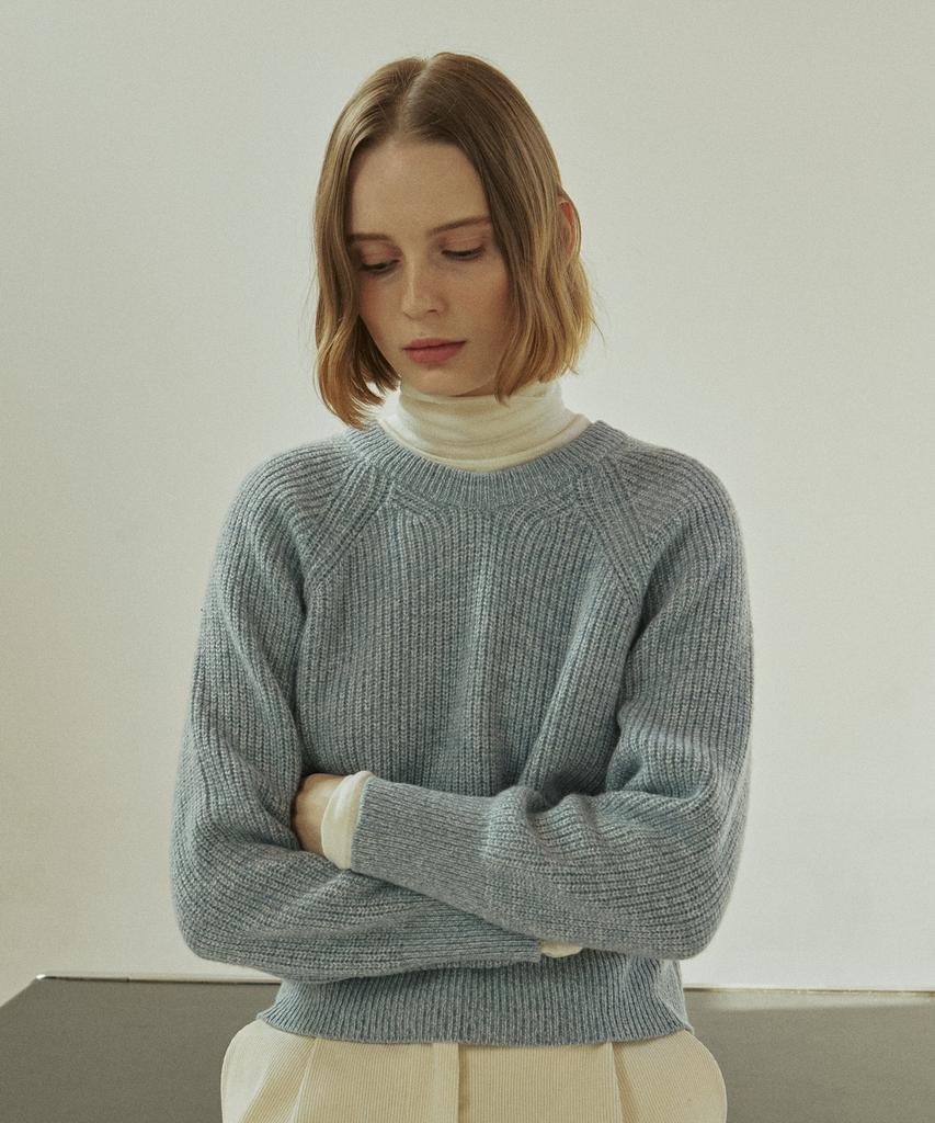 YUPPE Mix Wool Knit_Sky Blue