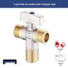 Universal All-Copper Gas Water Heater Valve: Hot/Cold Flow, 4/6 Point Angle Stop & Triangle Valve