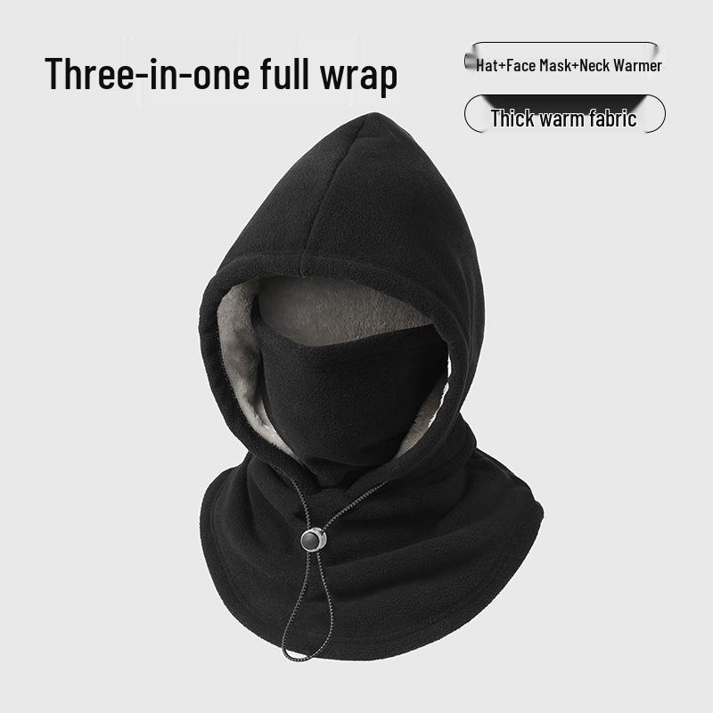 Unisex Windproof Cycling Hat with Face and Neck Protection - Velvet Lined, Thickened for Autumn & Winter