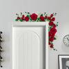 Beautiful Red Rose Wall Stickers for Bedroom Living Room Home Decor Door Frame Decoration Peel and Stick Self Adhesive Vinyl Art