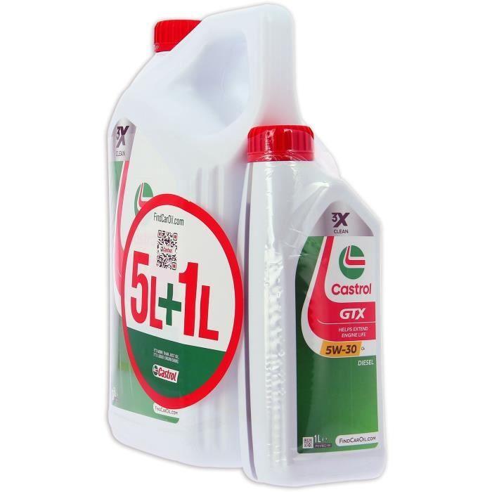 Huile Moteur - CASTROL GTX - 5W-30 C4 - 5L+1L - Offre spéciale