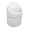 Desktop Garbage Can Button Flip Cover Reduce Odor Trash Debris Collector Can 2L Capacity