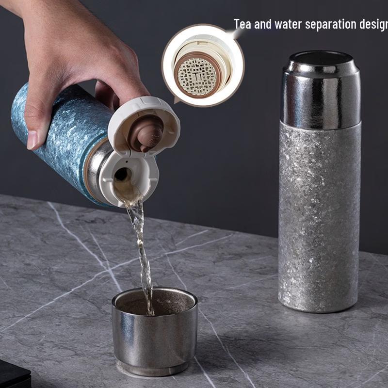 Shangqi Titanium Double-Wall Insulated Tea Infuser Tumbler, 420ml