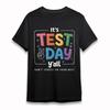 Women's Plus Size T-Shirt Victory Hand Exam Day Dont Stress Color Block Tee USA