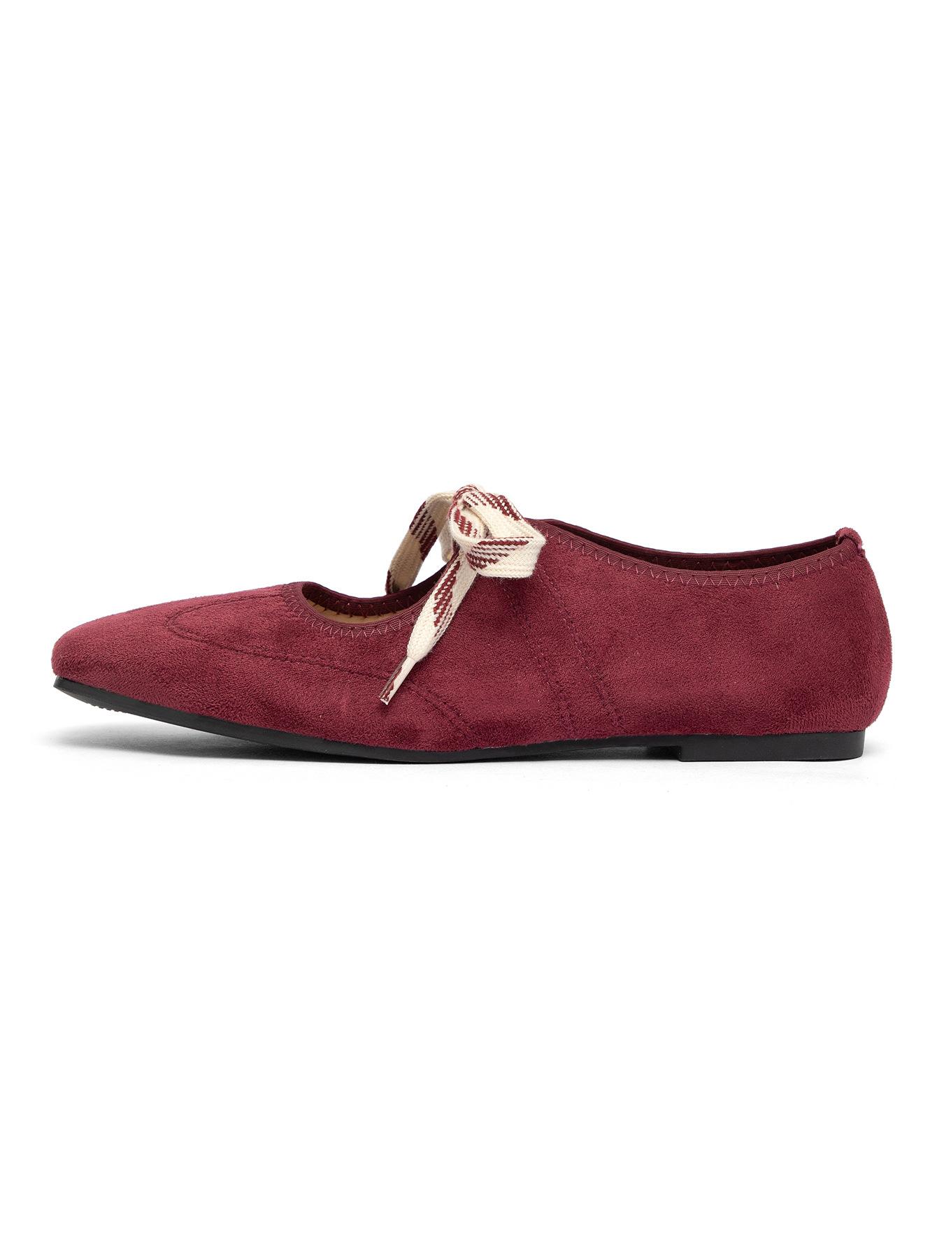 

Women s Ballet Flats Fashion Lace Up Square Toe Faux Suede Mary Jane Shoes Comfortable Soft Shallow Casual Versatile Flat Shoes 36