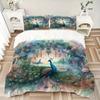 3pcs Enchanted Peacock Garden Print Cover Set Ultra Soft, Breathable, and Comfortable Bedding with Stylish Design for Bedroom and