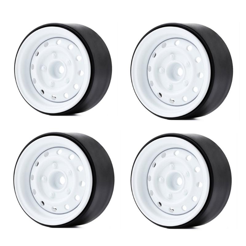 

12mm Beadlock Wheel Rims Remote Control Car Wheel Hubs Upgrading Wheel Rims Modification Part for 1:10 SCX10 білий