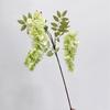Artificial Wistaria with Green Leaves UV Resistant Fake Flower Decoration Indoor Outdoor Home Wedding Party Faux Flower Decor