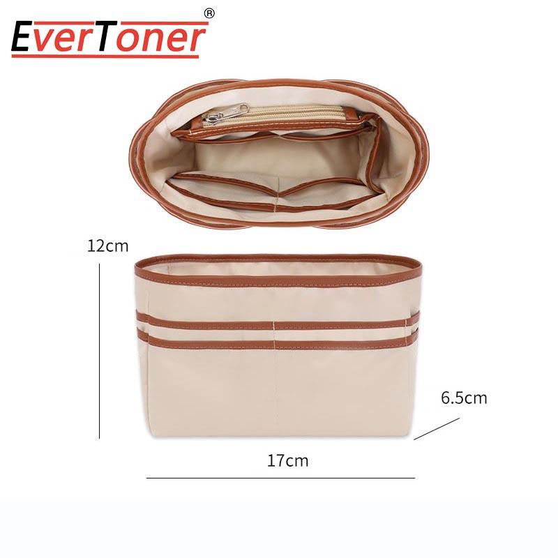 

EverToner Satin Multi-Pocket Bag Organizer For Multiple styles Bag Storage Handbag Insert Liner Bag
