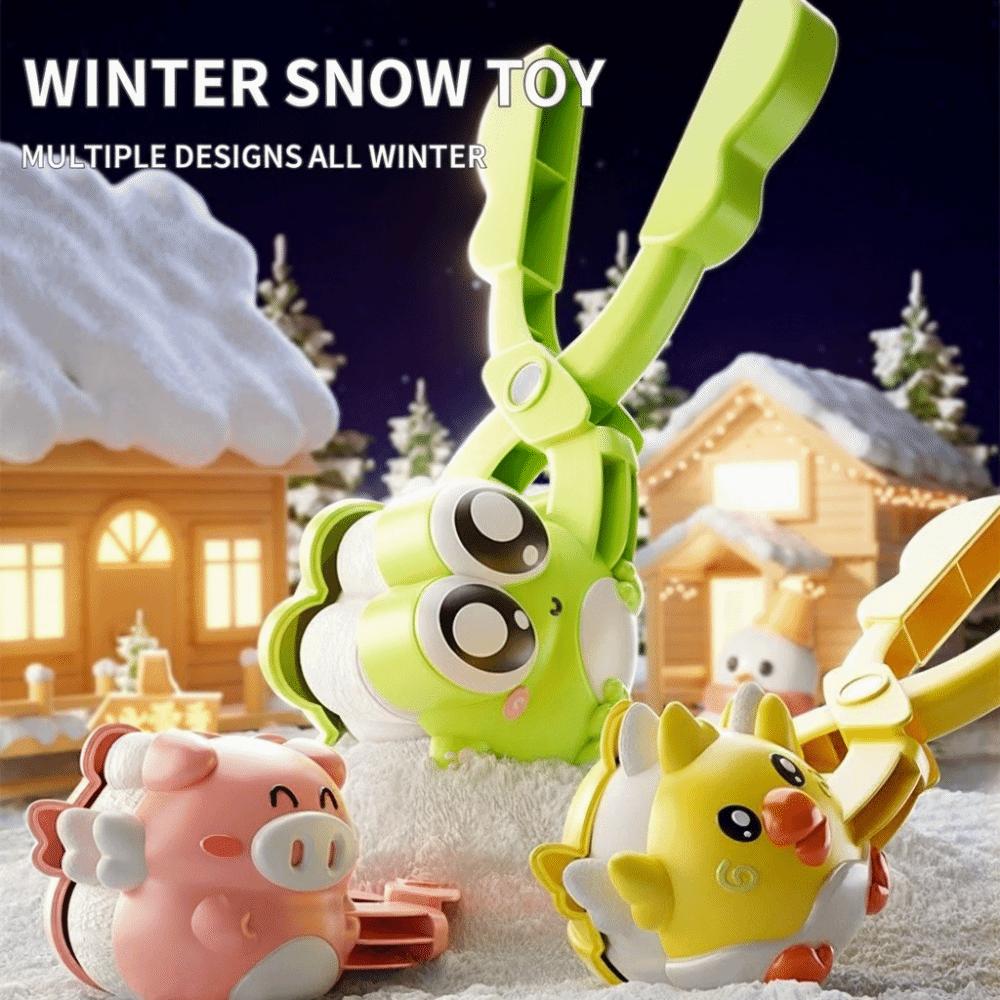 Schneewerkzeuge Frosch Schneeballklemme Spielzeug Ferkel Küken Schneeballmacher Schneeform Kinderspielzeug