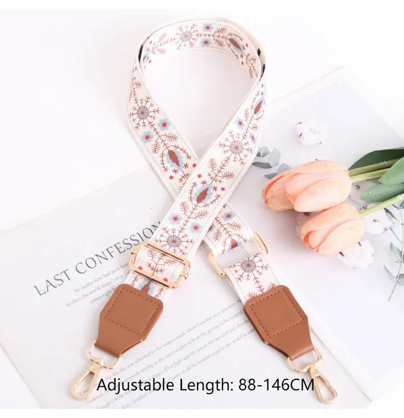 Nylon Bag Strap Adjustable Women Crossbody Shoulder Strap Soft Replacement Straps Wide Purse Strap Chain Bag Straps Accessories