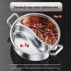 YuanYang Edelstahl-Hot Pot - Extra Dick, Schweißfrei, Großes Fassungsvermögen, Doppeltes Fach für Geschmacksneutralität