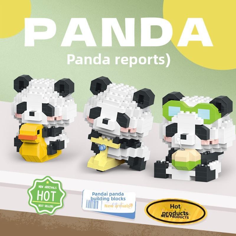 Blocks Panda Building Model Assembly Kit With Micro Particles For Gift Creative
