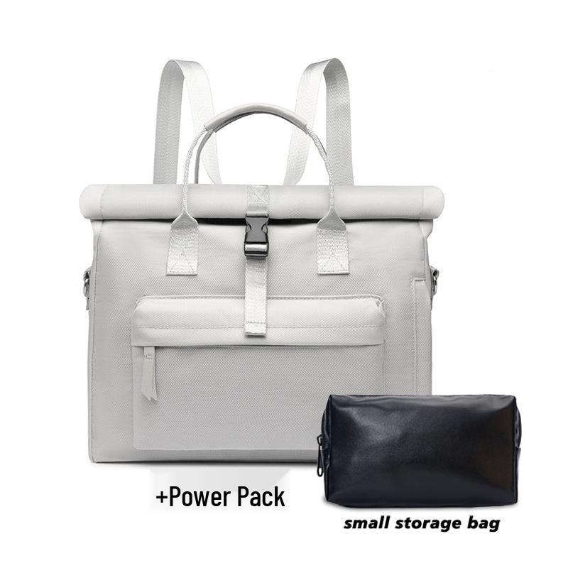 Large Capacity Crossbody Laptop Backpack with Air Cushion Protection for Business Trips