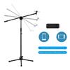 140cm / 4.6ft Adjustable Height Light Stand Durable Aluminum Alloy Floor Tripod Stand Kit with