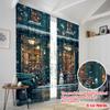 2pcs,2D Plane Printing Minimalist Curtains Christmas Party Versatile Polyester Fabric (without Rod) Versatile All Ldeal for