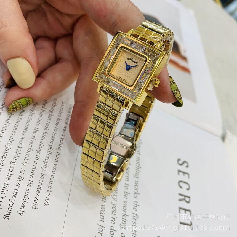Watch Square Small Square Watch High-End Quality Diamond-Encrusted Steel Belt Women S Watch High Value Watch