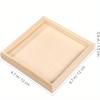 12/20pc Unfinished Wooden Craft Trays Square Multi-Purpose Display Platform DIY Painting Dyeing 3D Puzzles Art Projects Supplies