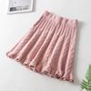 Women's Knitted Skirt Solid Color Ruffled Short Skirt Autumn Winter A-line High-waisted Fishtail Skirt
