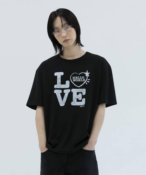 Mimdeowodeulobeu Dear World Love T-Shirt_Black