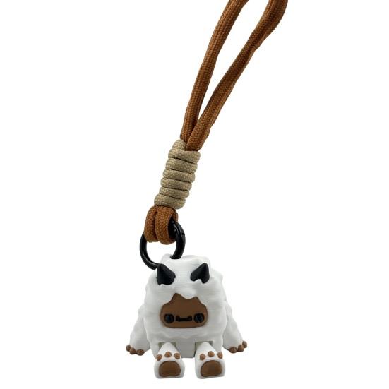 3D-printad snögubbe nyckelring Rörlig ledad ledad snögubbe nyckelring Hängande dekoration Ryggsäck Väska Handväska Berlock