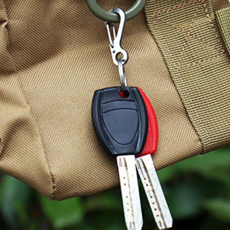 10Pcs Stainless Steels Keychain Carabiner Clasp Outdoor Paracord Carabiner Clip for Camping Traveling Hiking Keychains
