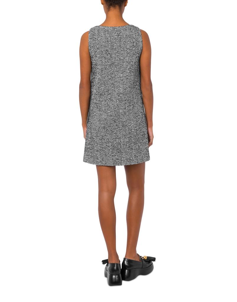 Moschino Wool Blend Herringbone Dress