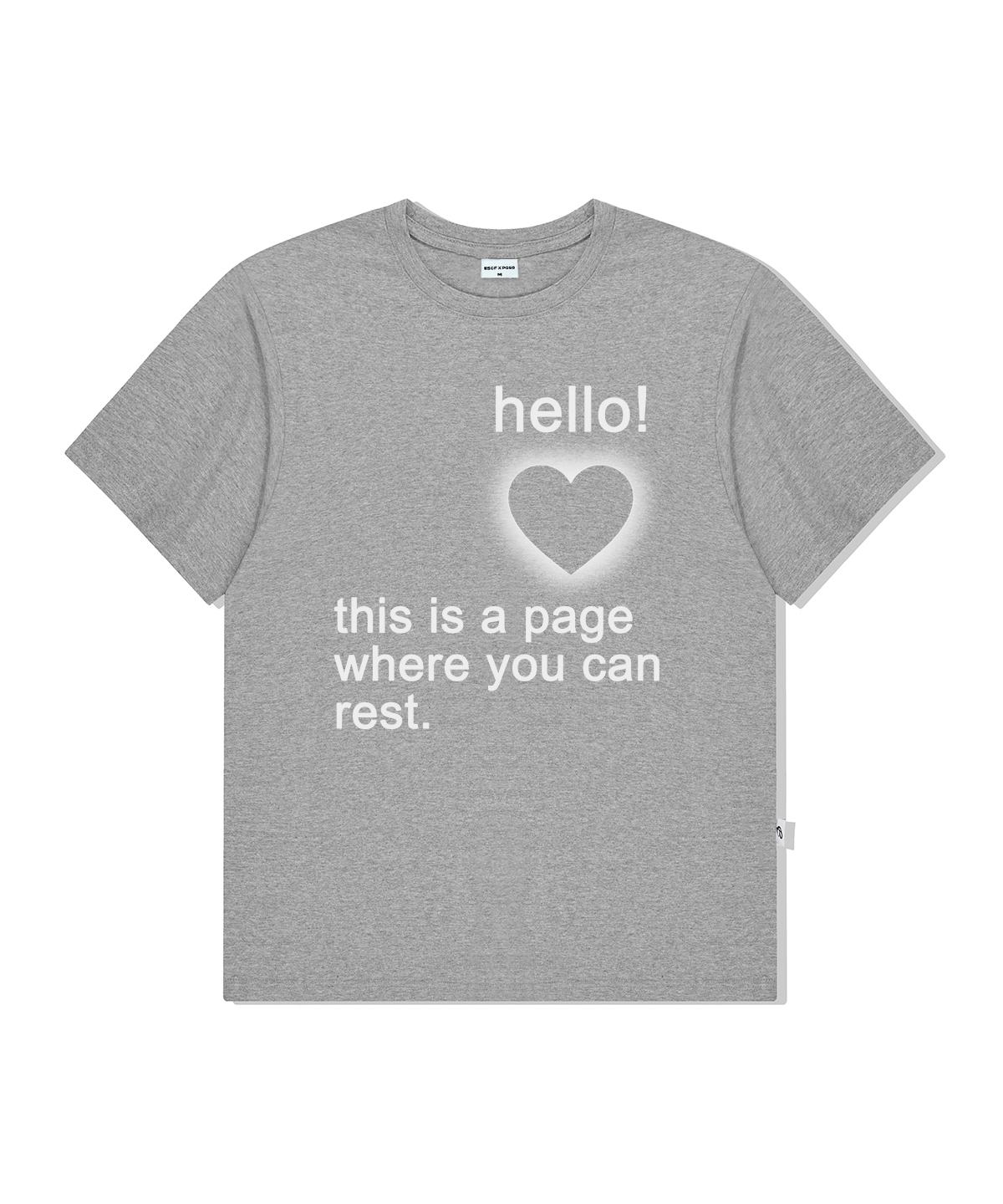 Page Cc You Can Rest Printed Short Sleeve T-Shirt Melange Gray S