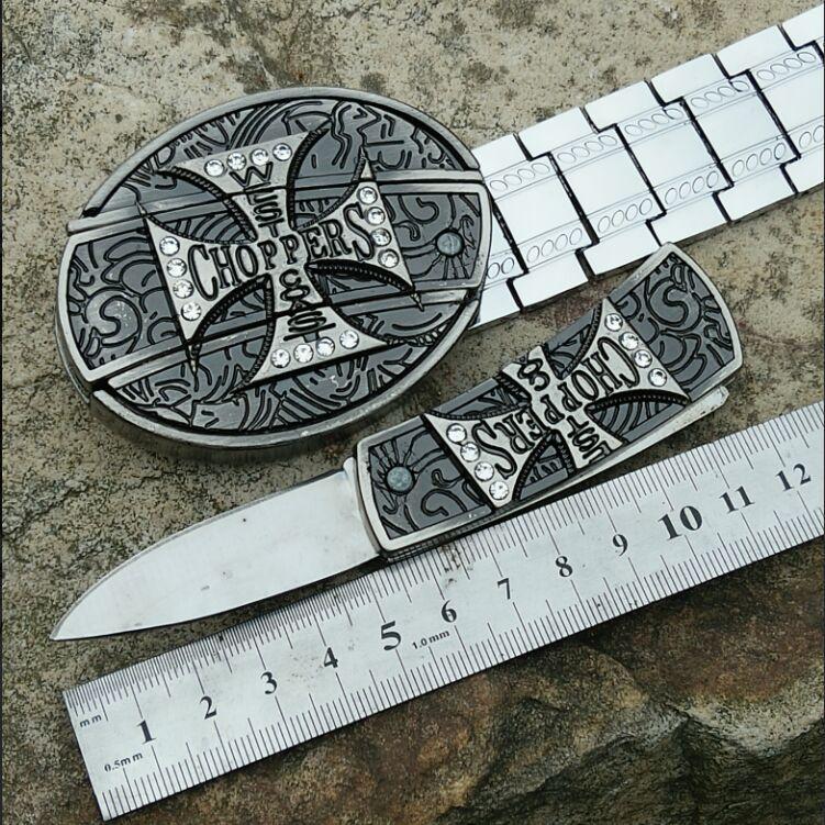 Belt Buckle Self-Defense Belt Men's Weapon Smooth Buckle Simple Multifunctional Whip Metal Decorative Belt