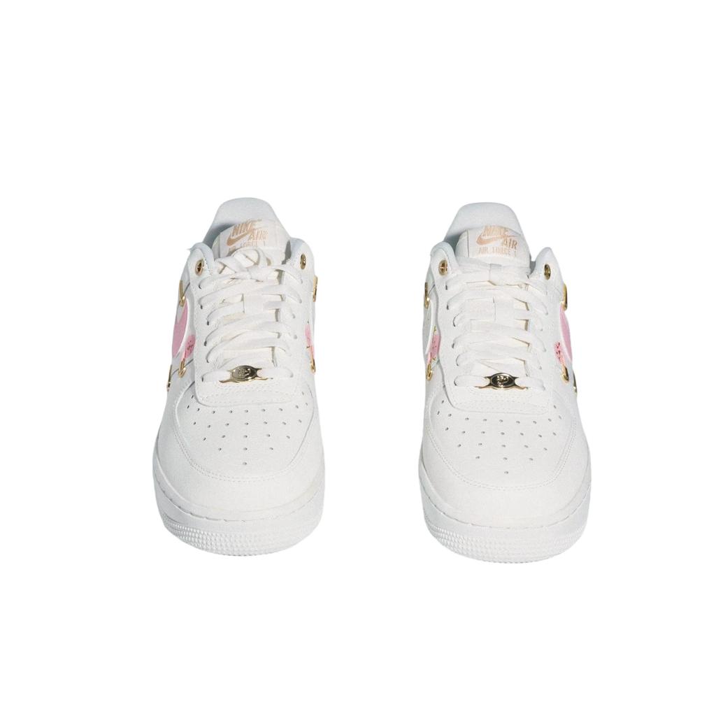 Nike Air Force 1 Slip Resistant Abrasion Resistant Low top Skateboard Shoes Women's White FV3654-111(team1070-)