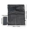 1pc Drawstring Backpack Black Gym Bulk Strapped Handbag Backpack Drawstring Backpack, black