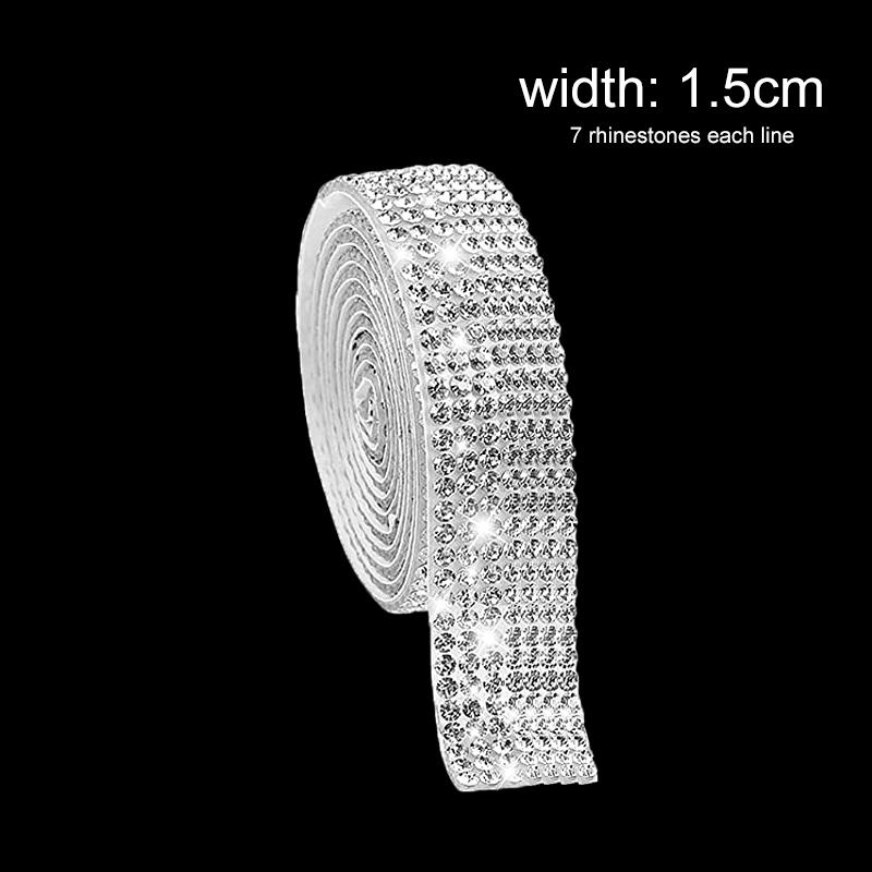 Car Phone Decoration Arts Crafts Rhinestones Crystal  Ribbon Width.5 Cm DIY Decoration Sticker For Party Decoration