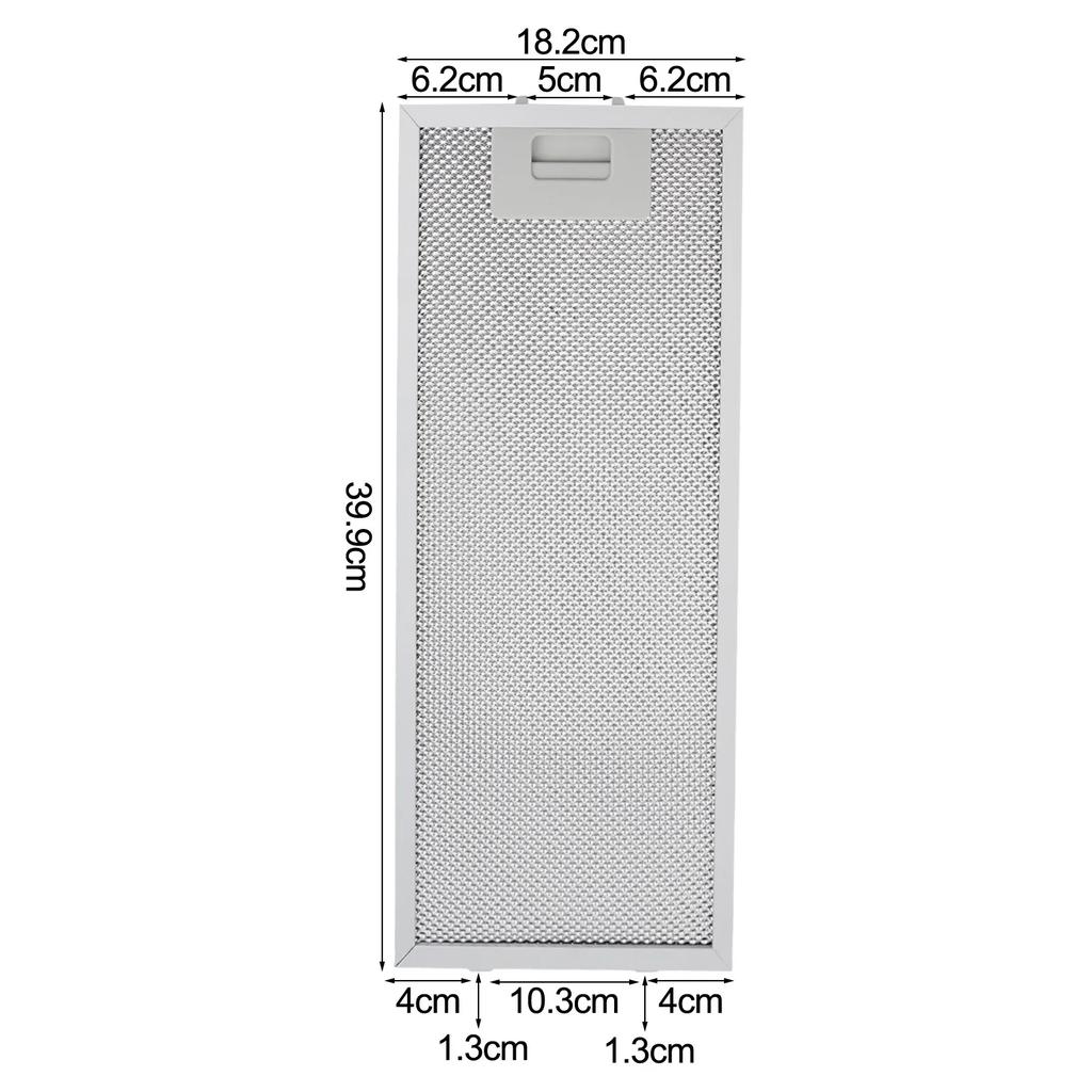Silver Cooker Hood Filters Metal Mesh Extractor Vent Filters 399x182x9mm Aluminium Aspirators Metal Grease Mesh