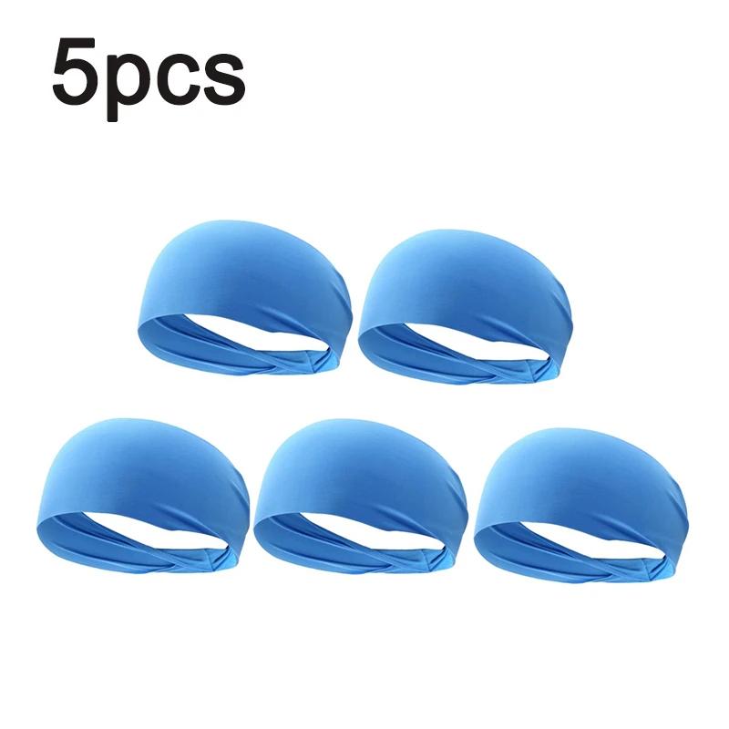 1/3/4/5pcs Elastic Sports Headbands Sweat Absorption Headdress Quick Dry Workout Headband Anti-slip Breathable Sweatbands