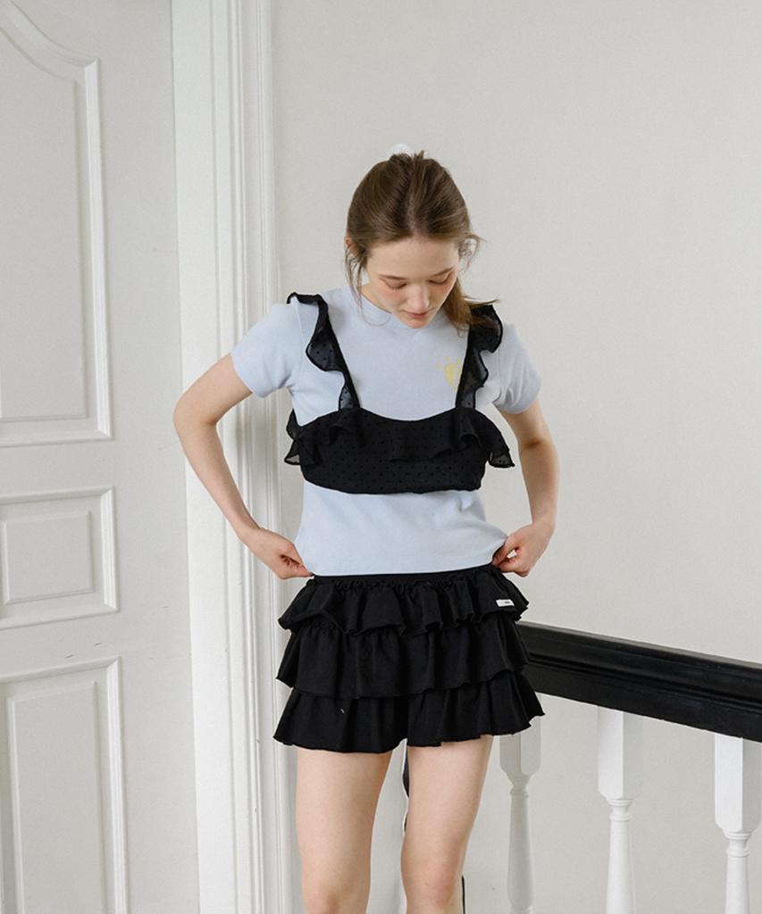 Leteoli Cancan Banding Mini Skirt_Black