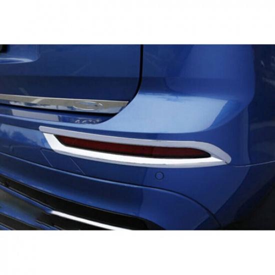 2P ABS Chrome Rear Bumper Fog Light Lamp Frame Cover Trim For Volvo XC60 2018-22