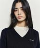Nigaennikol Layered Round V Neck Knit_Black