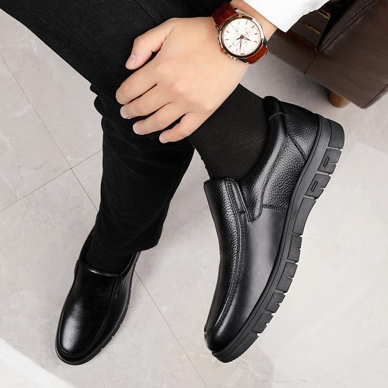 Mens Dress Shoes Fashion Pointed Toe Men's Business Casual Shoes Brown Black Leather Oxfords Shoes Zapatos De Hombre