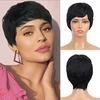 MISS WIG Krátké červené pixie paruky pro ženy Syntetické červené Pixie střih paruka Denní móda Syntetické vlnité červené Pixie střih paruky