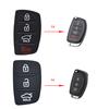 Replacement Rubber Pad Car Remote Key Fob Shell Key Cover Case 3 4 Buttons For Hyundai Tucson Santa Fe I20 Creta Elantra Solaris Key Cover Case