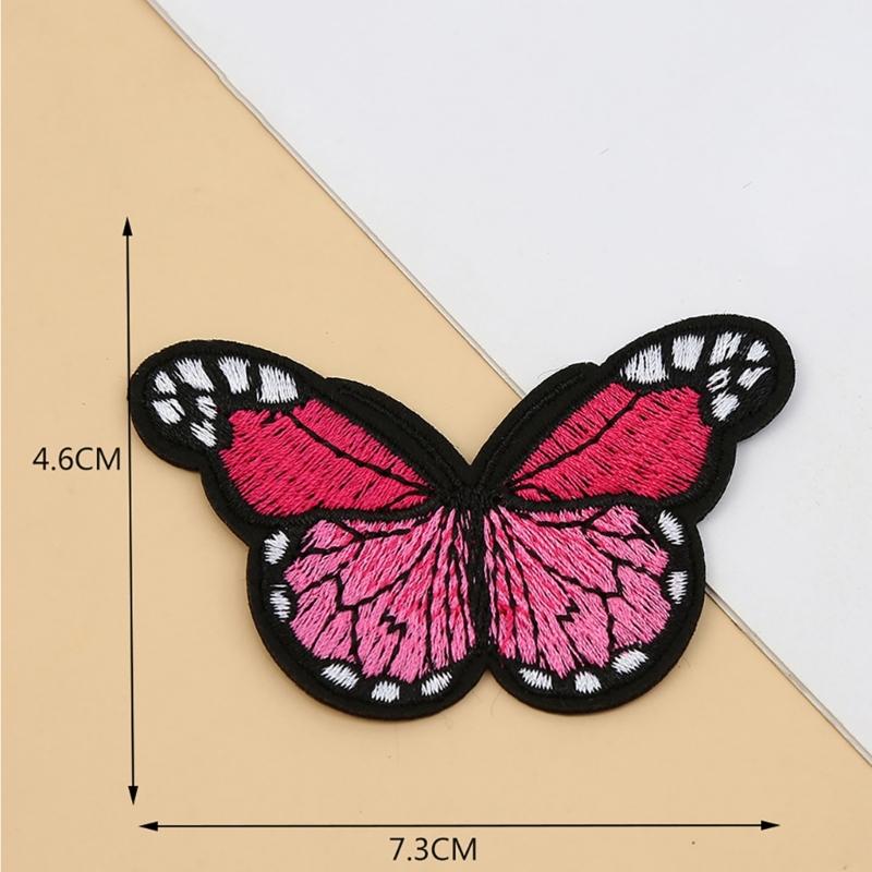 Pack Of 10 Embroidered Butterfly Iron on Patches Embroidered Fabric Patches Sew on Repair Patches For Clothing Jackets